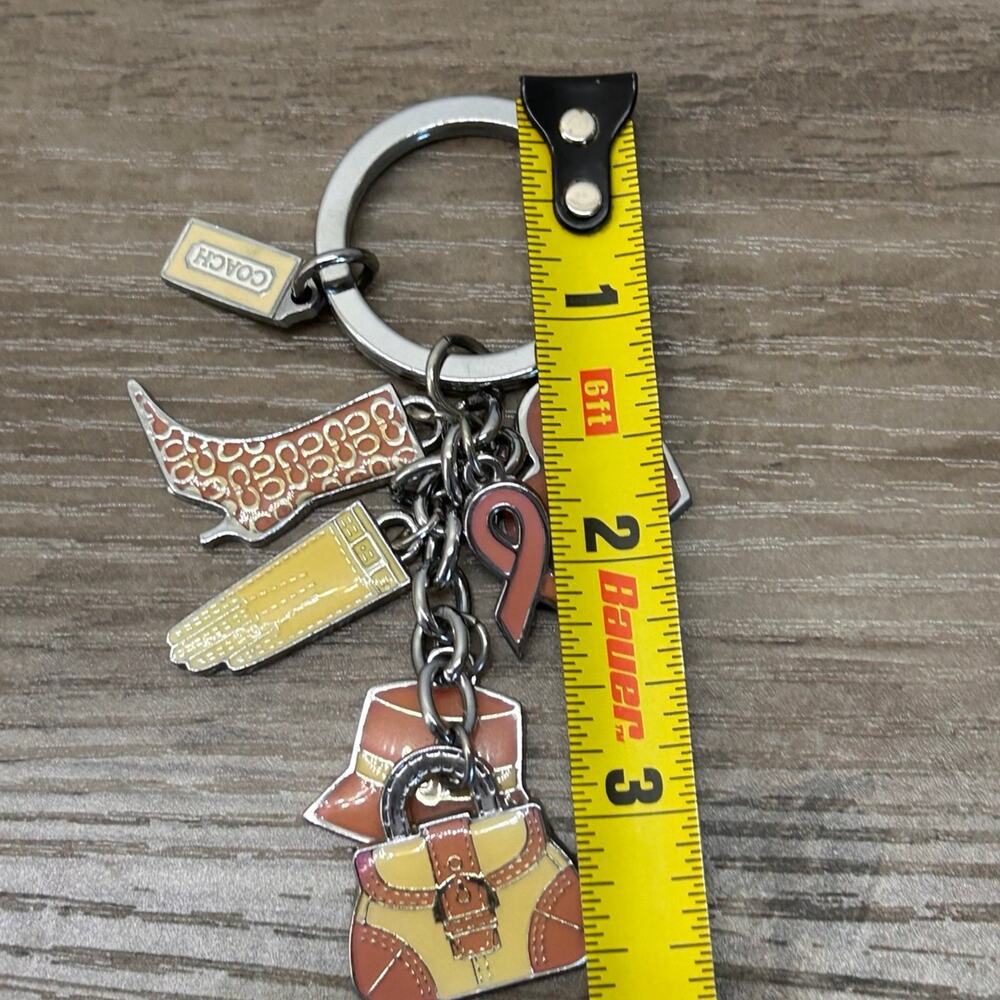 Coach Purse Hat Shoe Ribbon Charms Key Ring Key Fob - Picture 4 of 4